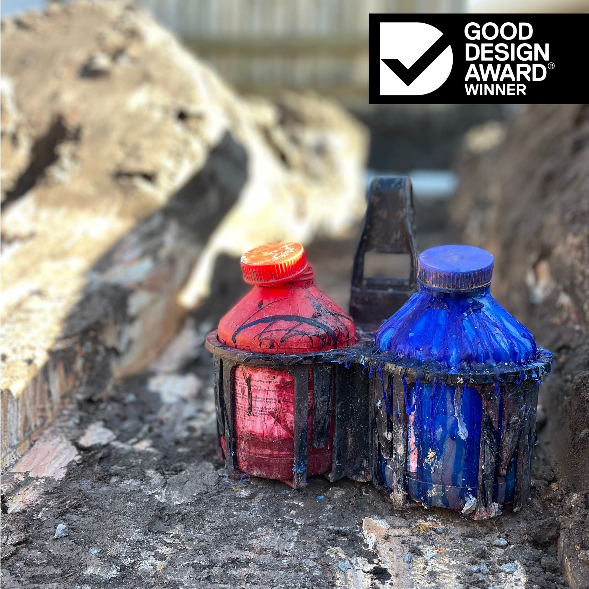 Black constricta multi pot grip with pvc glue and primer all over it show casing its chemical resistant material 