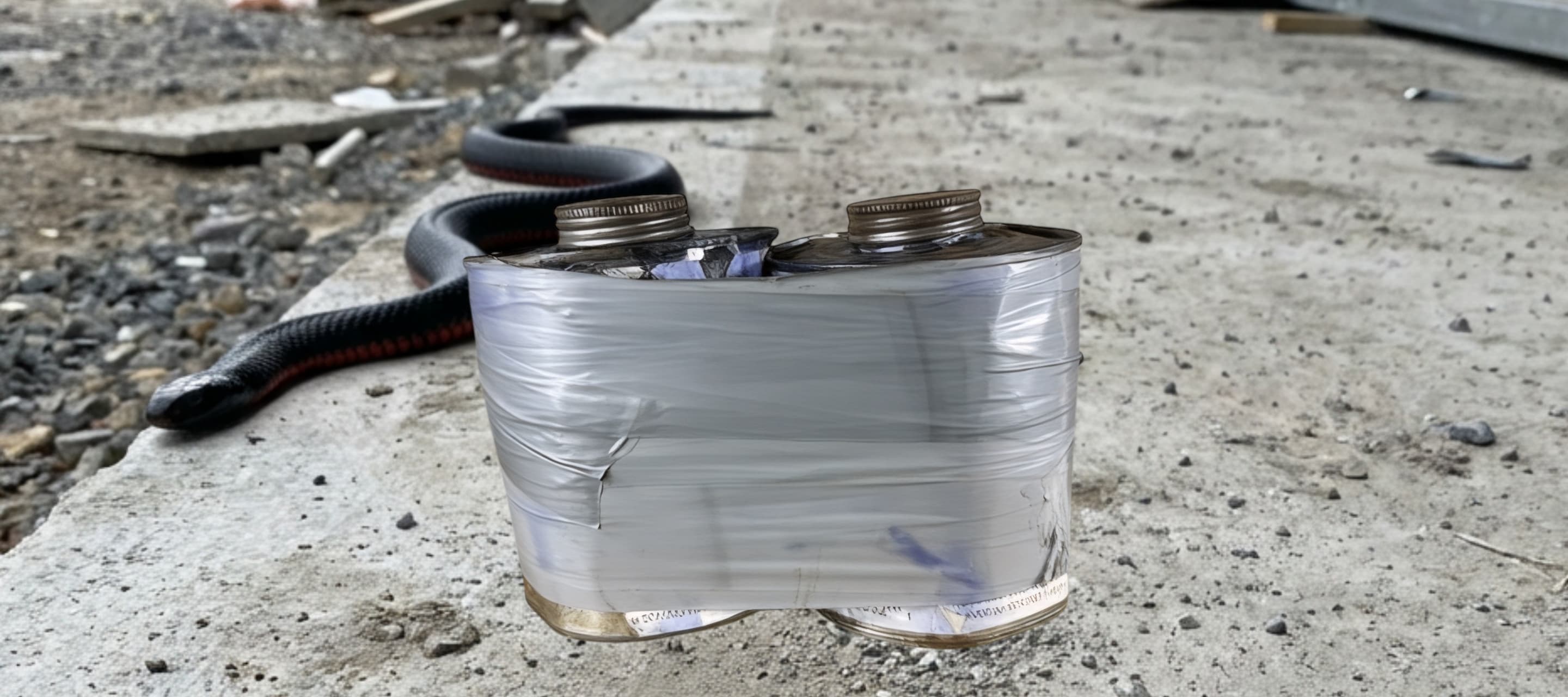 Duct taped PVC glue and Primer
