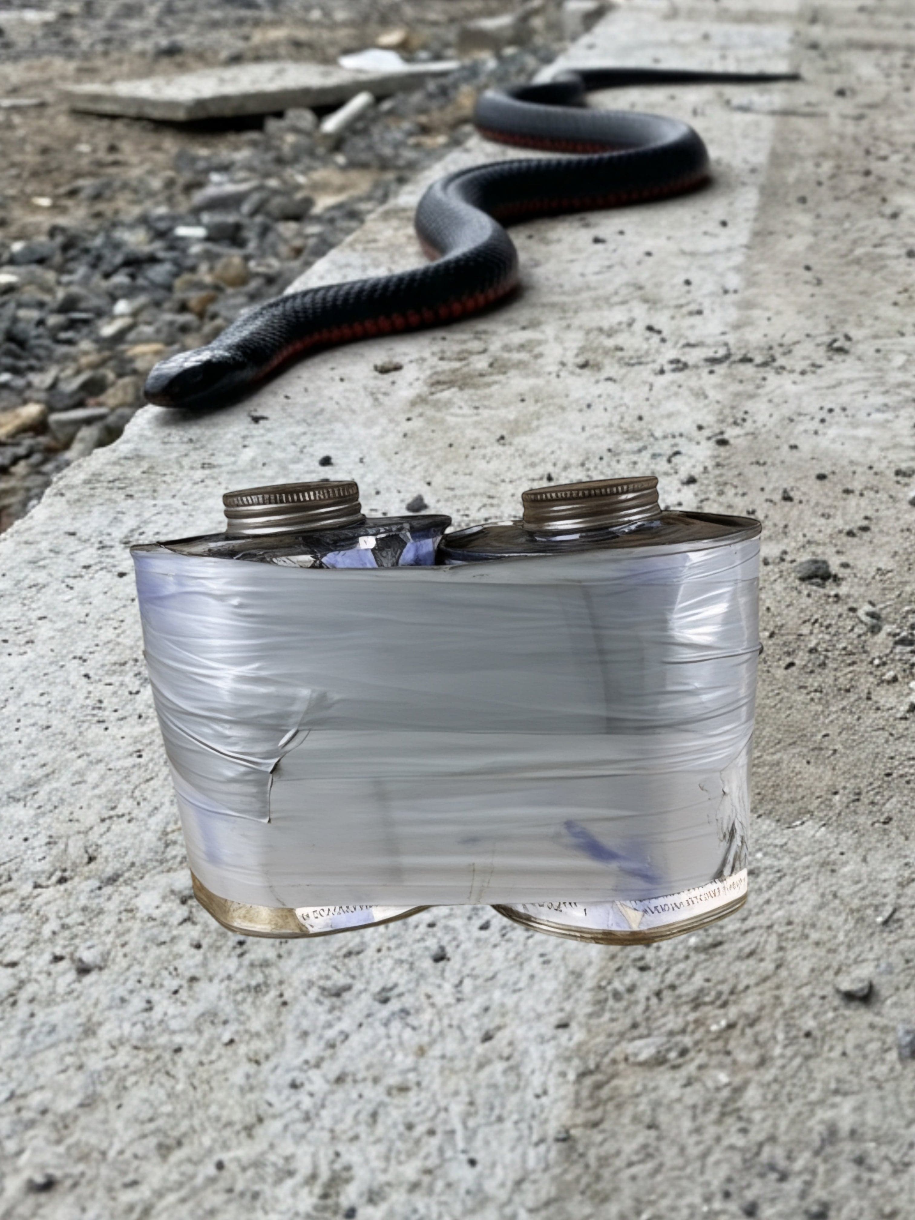 Duct taped PVC glue and Primer
