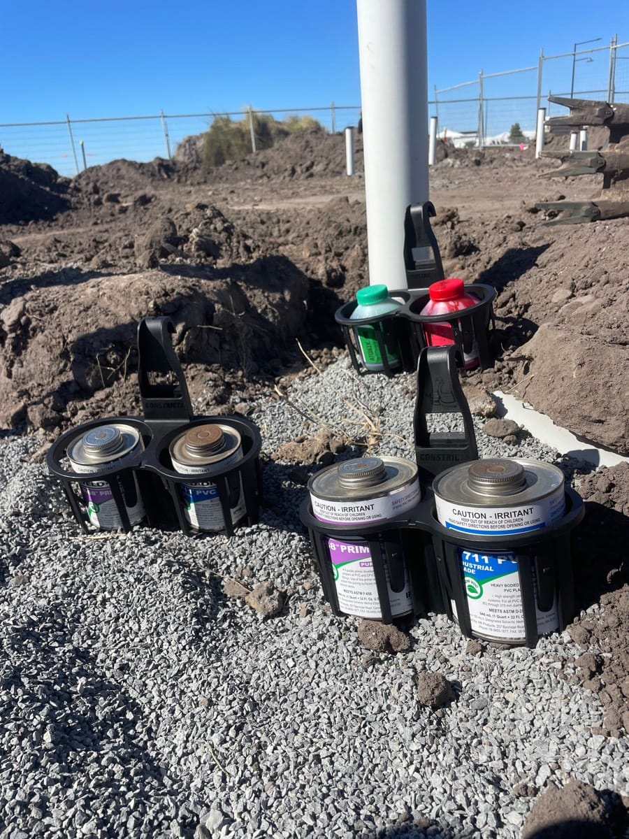 3 black constricta multi pot grips. glue and primer holders