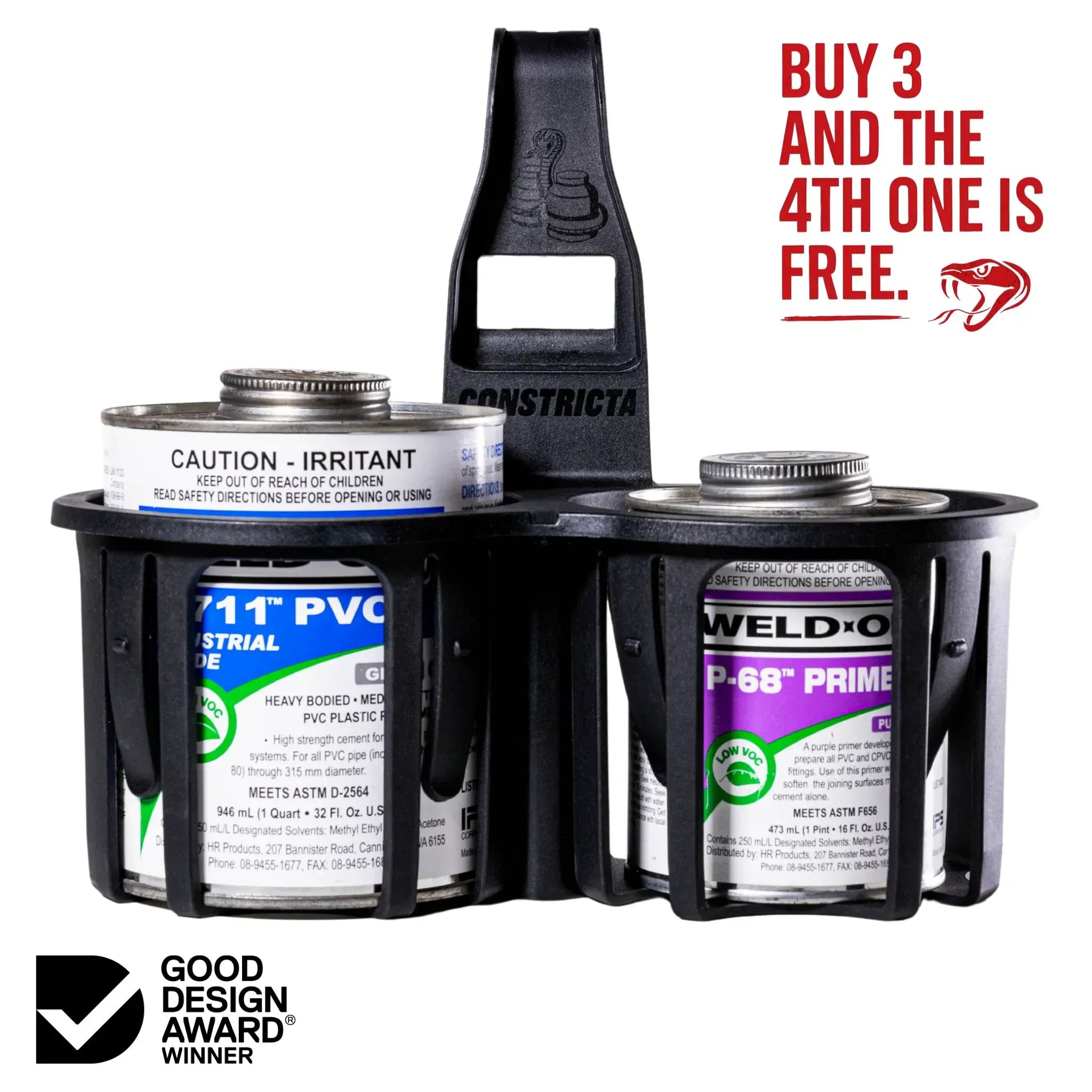 Rebend Industries Black Constricta Multi Pot Grip