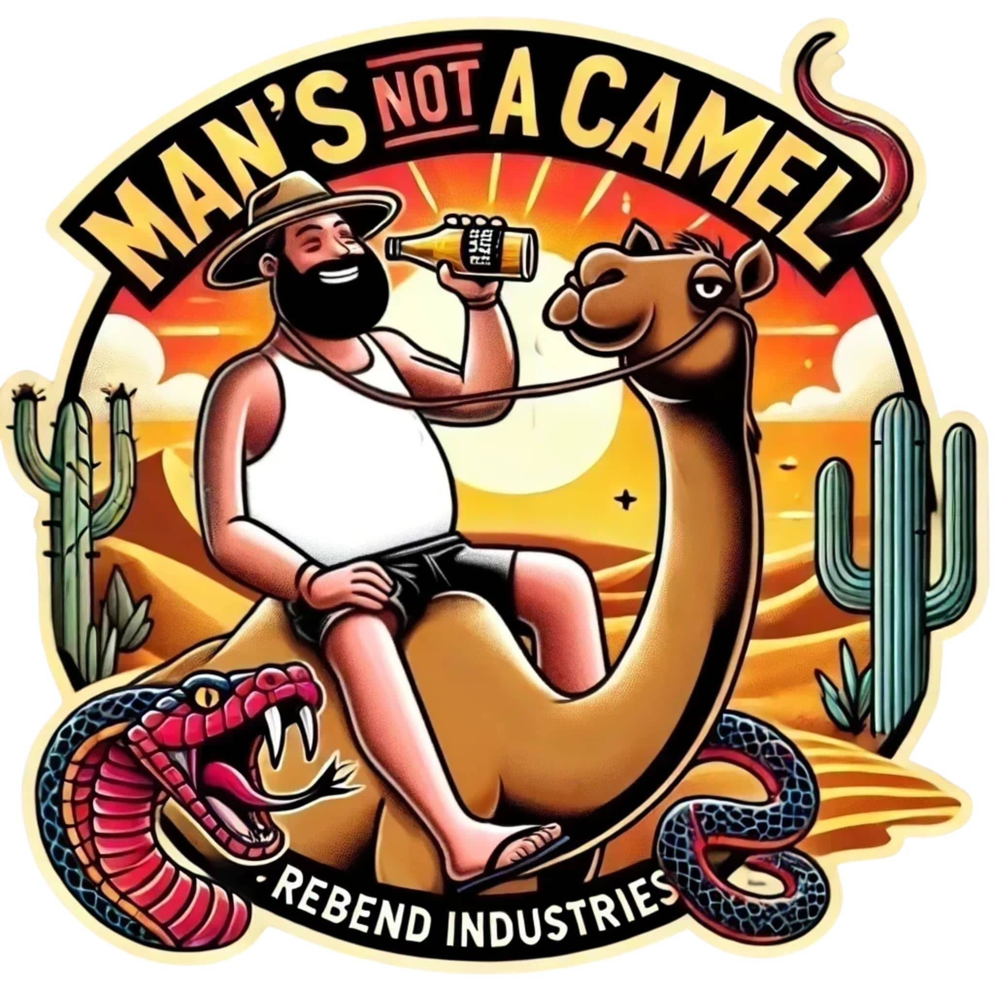 Rebend Industries Man's Not A camel Job Site Stickers